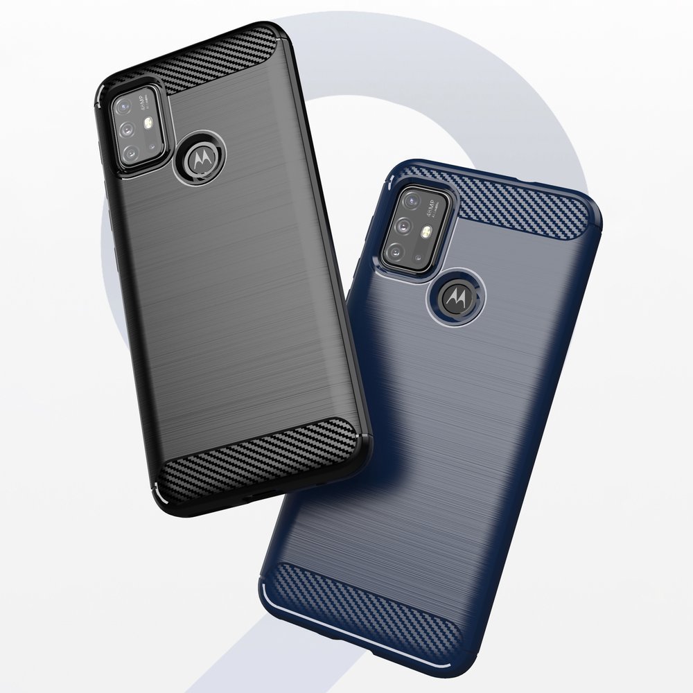 Pokrowiec Carbon Case czarny Motorola Moto G30 / 8