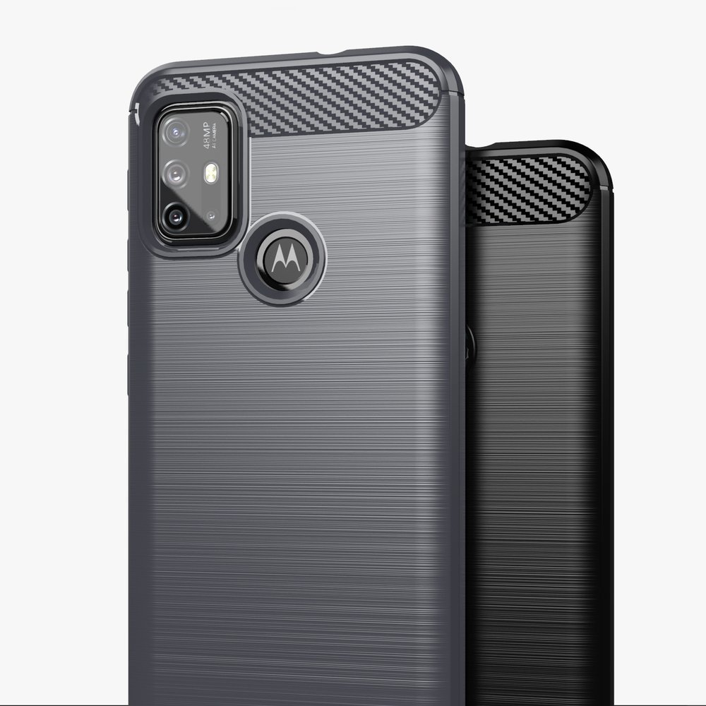 Pokrowiec Carbon Case czarny Motorola Moto G30 / 9
