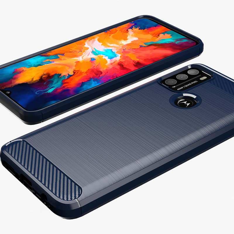 Pokrowiec Carbon Case czarny Motorola Moto G50 / 5