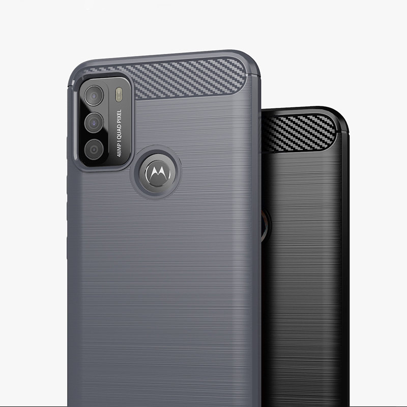 Pokrowiec Carbon Case czarny Motorola Moto G50 / 7