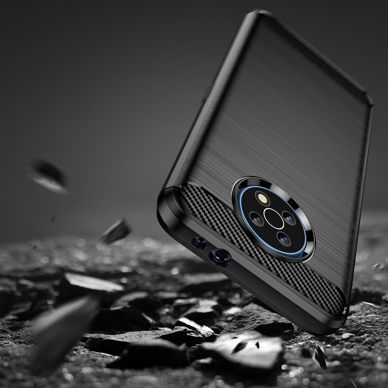 Pokrowiec Carbon Case czarny Motorola Moto G50 / 7