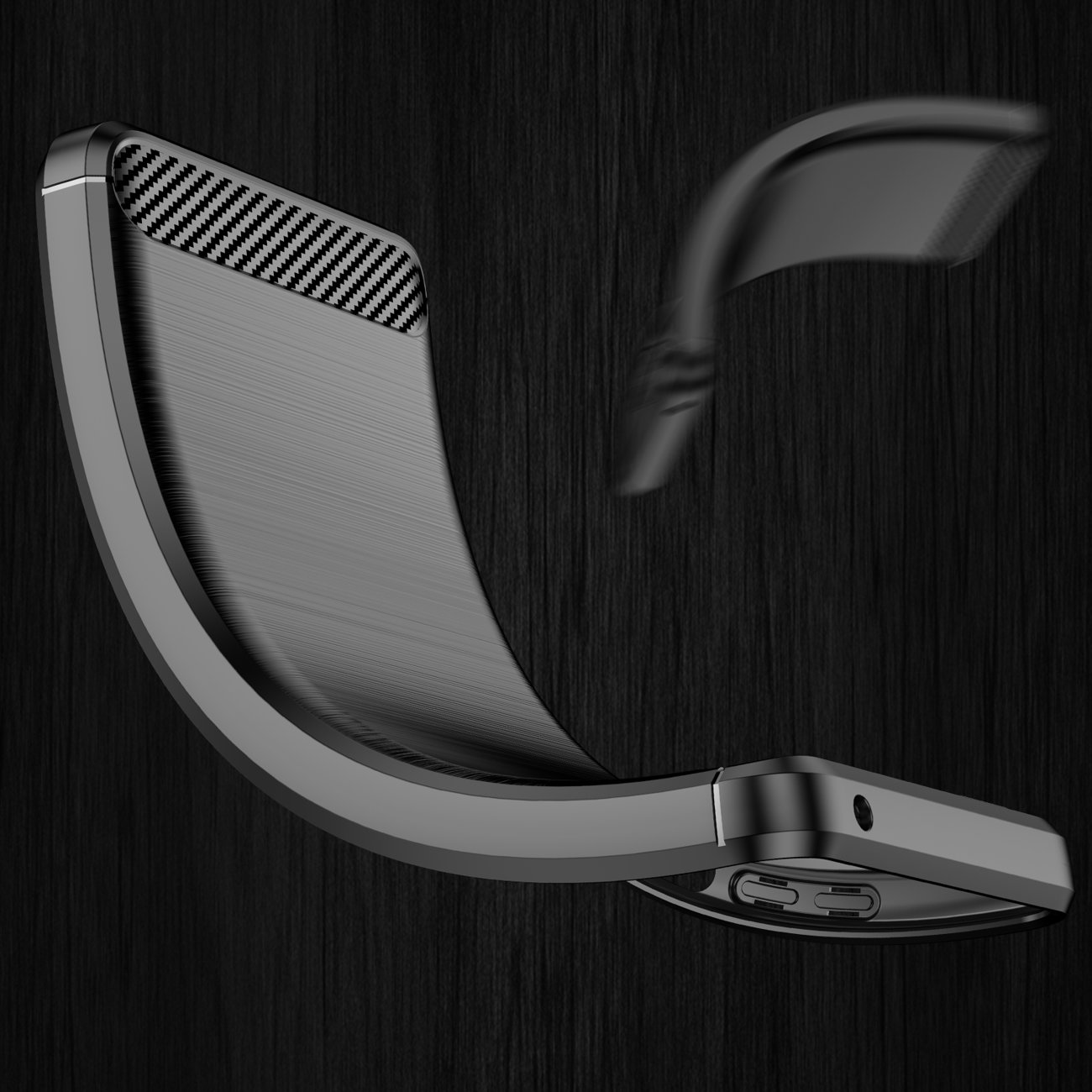 Pokrowiec Carbon Case czarny Motorola Moto G50 / 9