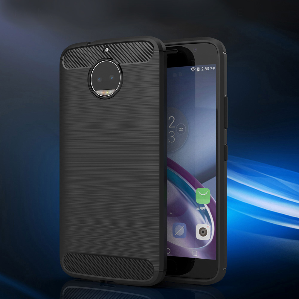 Pokrowiec Carbon Case czarny Motorola Moto G5S / 7