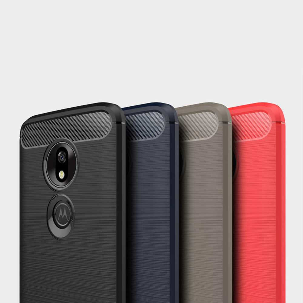 Pokrowiec Carbon Case czarny Motorola Moto G7 Play / 7