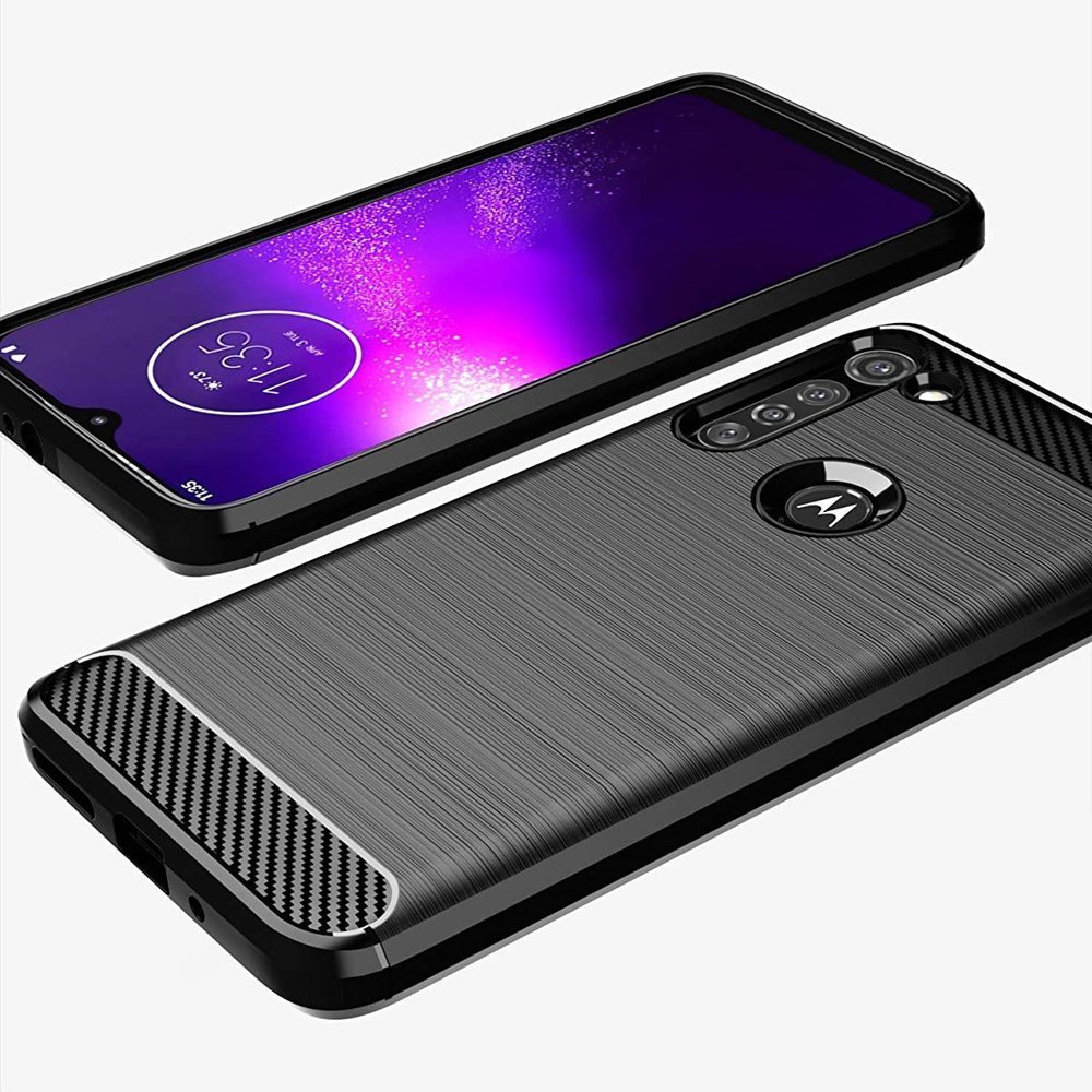 Pokrowiec Carbon Case czarny Motorola Moto G8 Power / 4