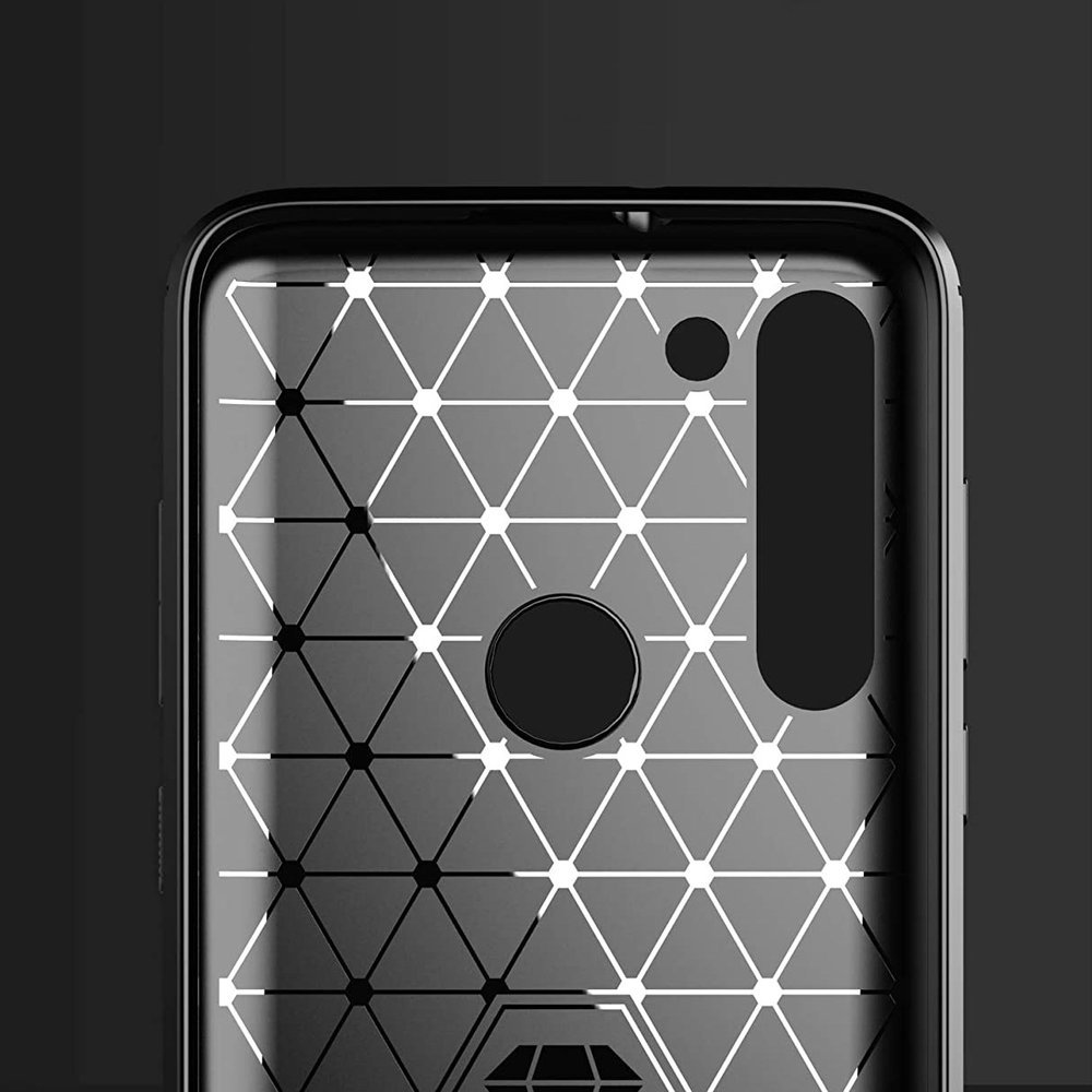 Pokrowiec Carbon Case czarny Motorola Moto G8 Power / 6