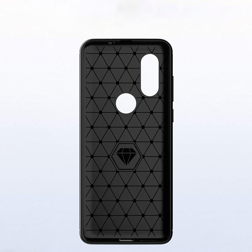 Pokrowiec Carbon Case czarny Motorola One Vision / 6