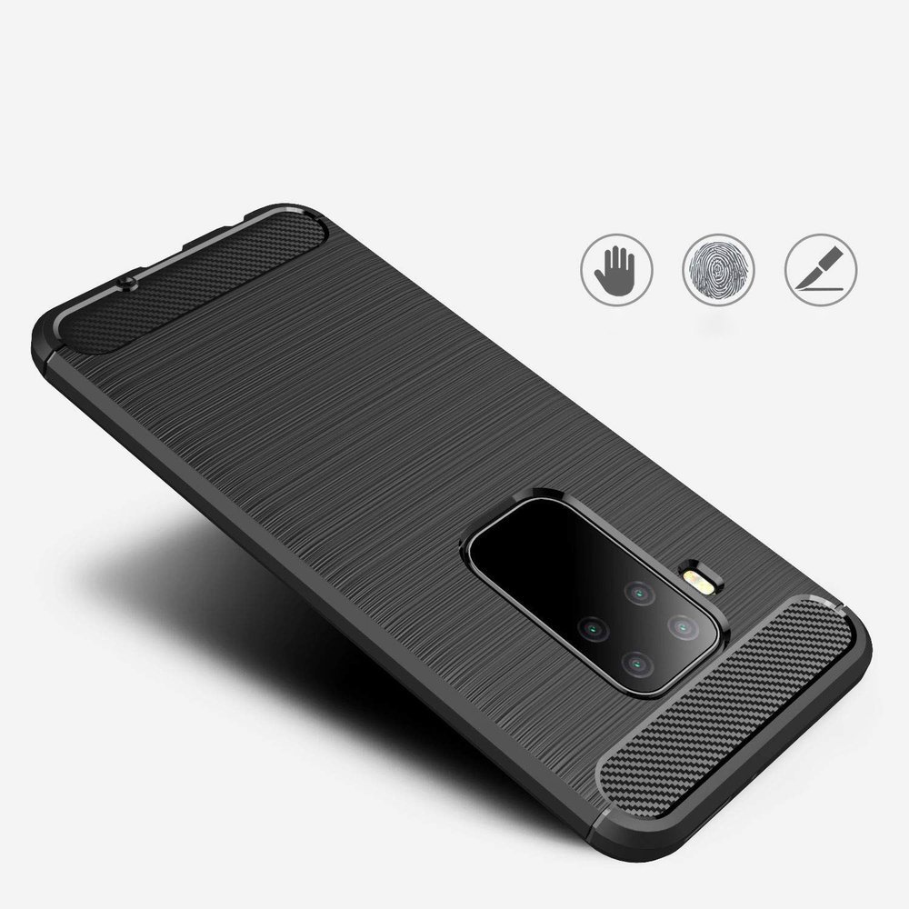 Pokrowiec Carbon Case czarny Motorola One Zoom / 3 Pokrowiec Carbon Case czarny Motorola One Zoom / 3