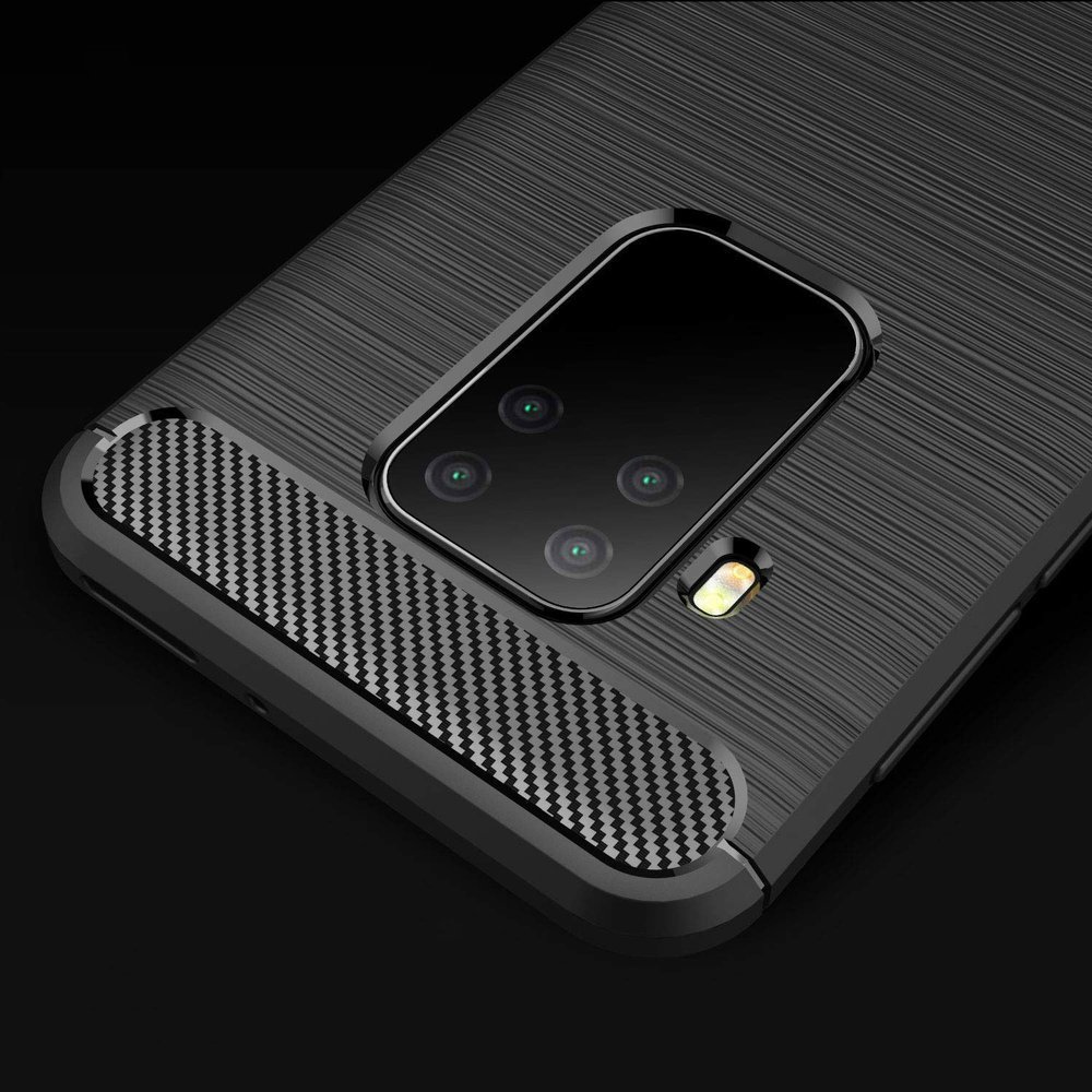 Pokrowiec Carbon Case czarny Motorola One Zoom / 7