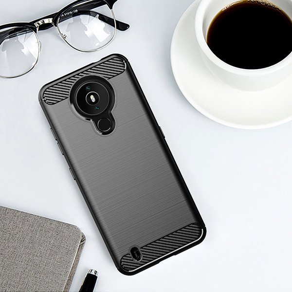 Pokrowiec Carbon Case czarny Nokia 1.4 / 10 Pokrowiec Carbon Case czarny Nokia 1.4 / 10