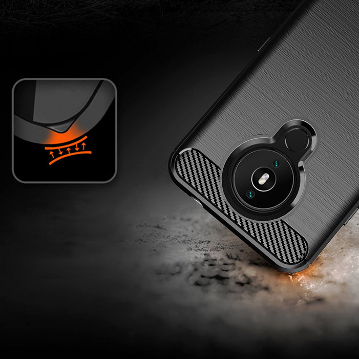 Pokrowiec Carbon Case czarny Nokia 1.4 / 9 Pokrowiec Carbon Case czarny Nokia 1.4 / 9