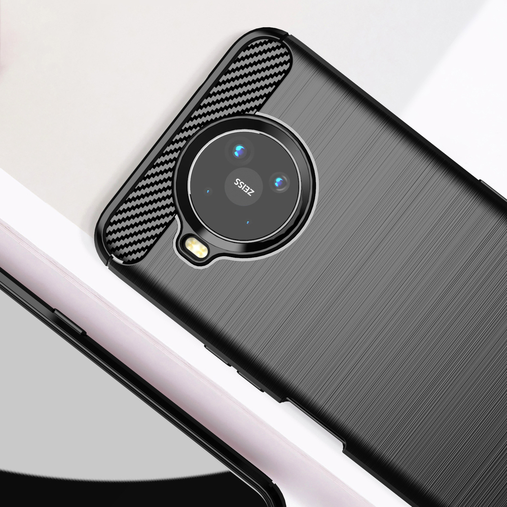 Pokrowiec Carbon Case czarny Nokia 8.3 5G / 6 Pokrowiec Carbon Case czarny Nokia 8.3 5G / 6