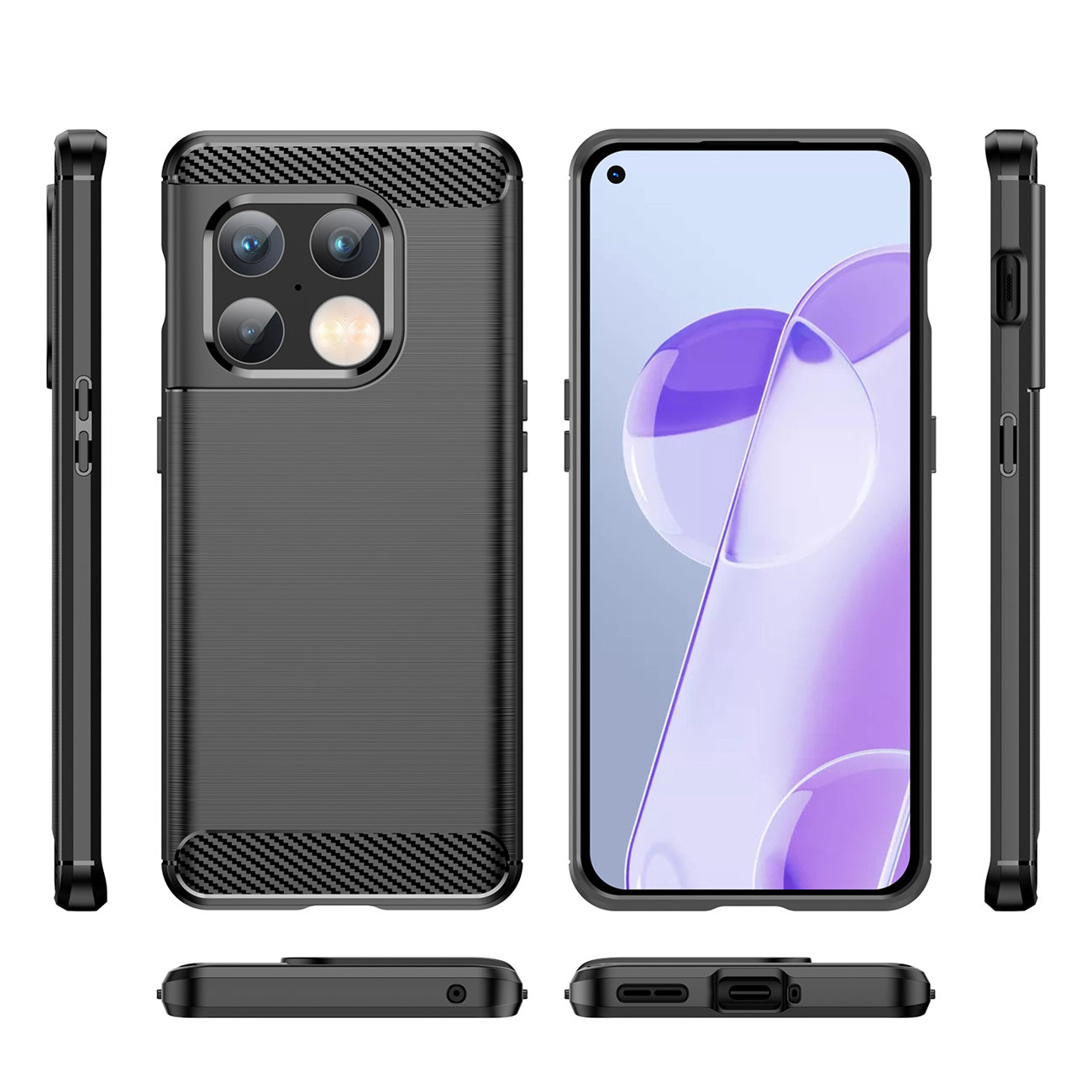 Pokrowiec Carbon Case czarny OnePlus 10 Pro / 8