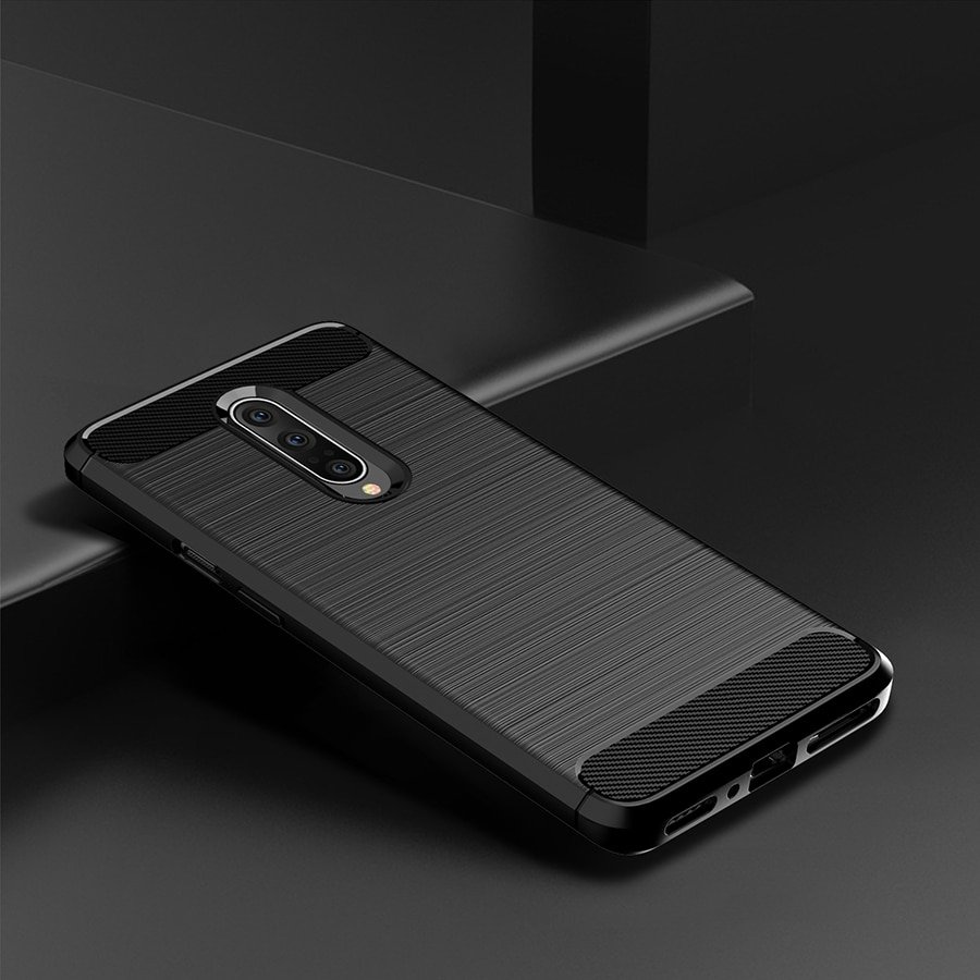 Pokrowiec Carbon Case czarny OnePlus 7 Pro / 5