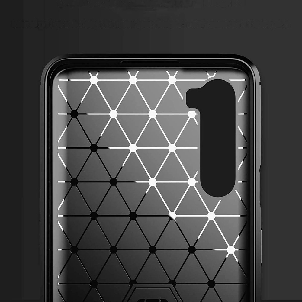 Pokrowiec Carbon Case czarny OnePlus Nord / 2
