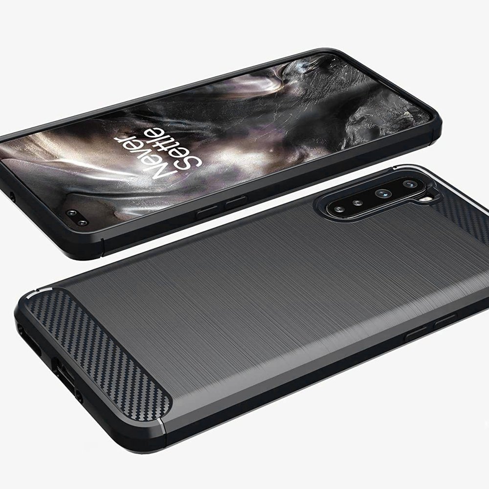 Pokrowiec Carbon Case czarny OnePlus Nord / 4