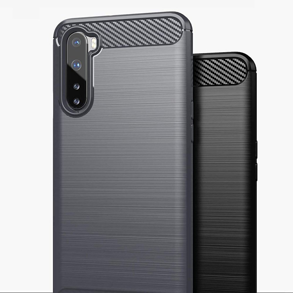 Pokrowiec Carbon Case czarny OnePlus Nord / 5