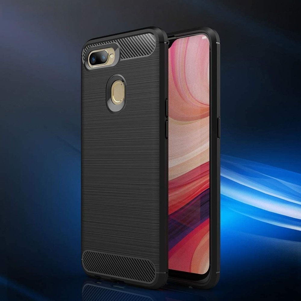 Pokrowiec Carbon Case czarny Oppo A12 / 8