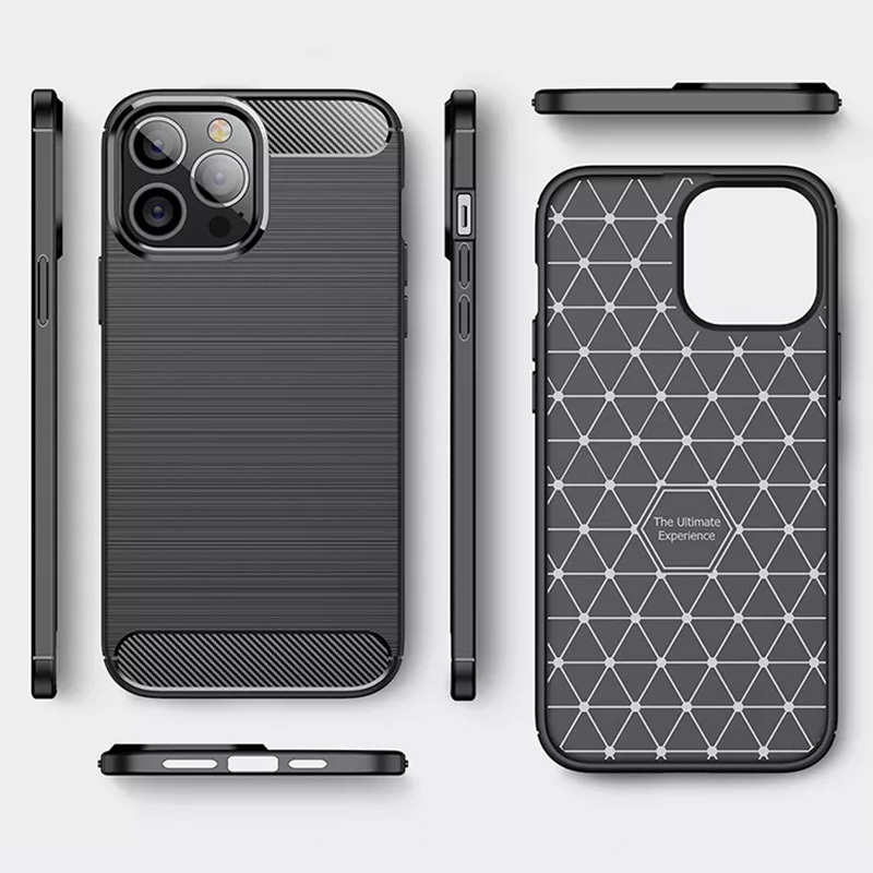 Pokrowiec Carbon Case czarny Oppo A16s / 2