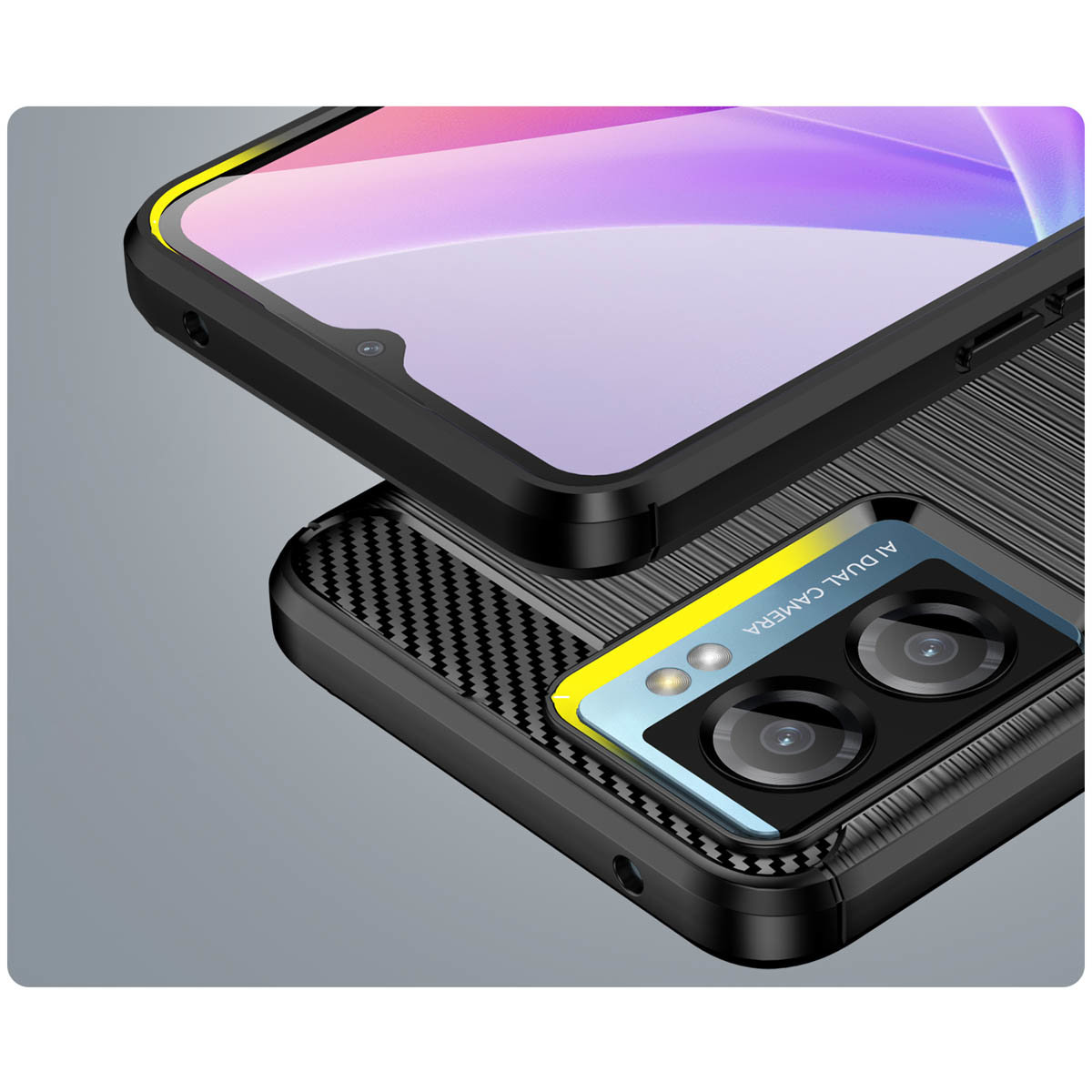 Pokrowiec Carbon Case czarny Oppo A57s / 6 Pokrowiec Carbon Case czarny Oppo A57s / 6