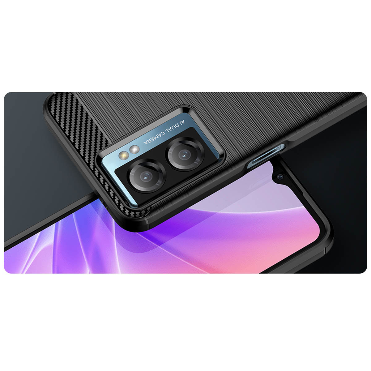 Pokrowiec Carbon Case czarny Oppo A57s / 8 Pokrowiec Carbon Case czarny Oppo A57s / 8