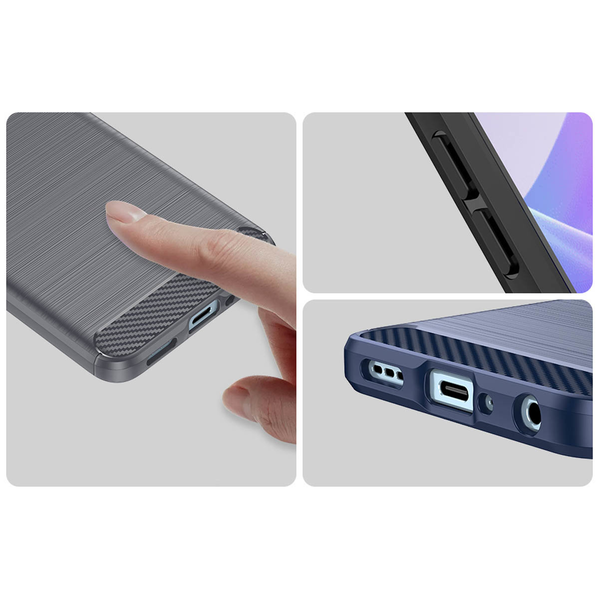 Pokrowiec Carbon Case czarny Oppo A57s / 9 Pokrowiec Carbon Case czarny Oppo A57s / 9