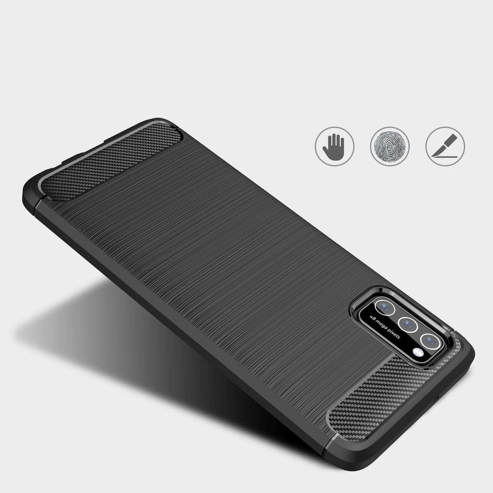 Pokrowiec Carbon Case czarny Oppo A7 / 5
