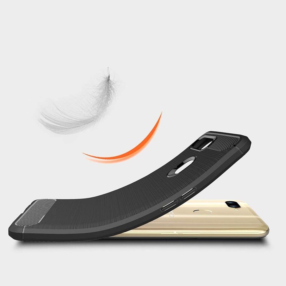 Pokrowiec Carbon Case czarny Oppo A7 / 7