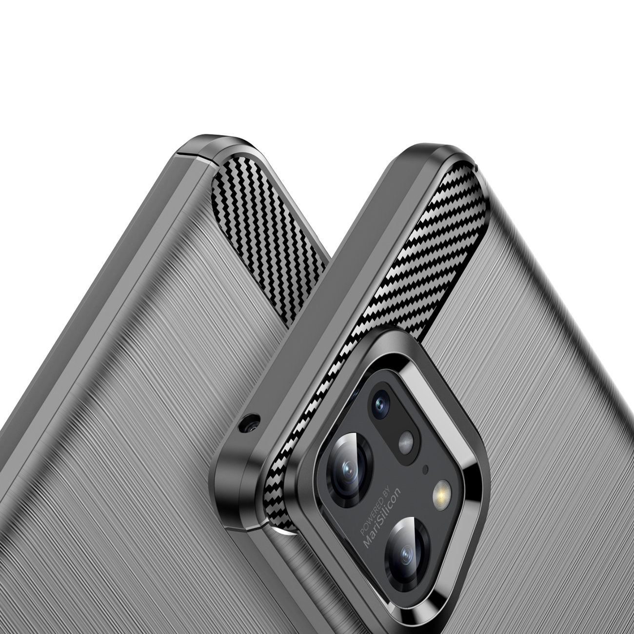 Pokrowiec Carbon Case czarny Oppo Find X5 Pro / 5
