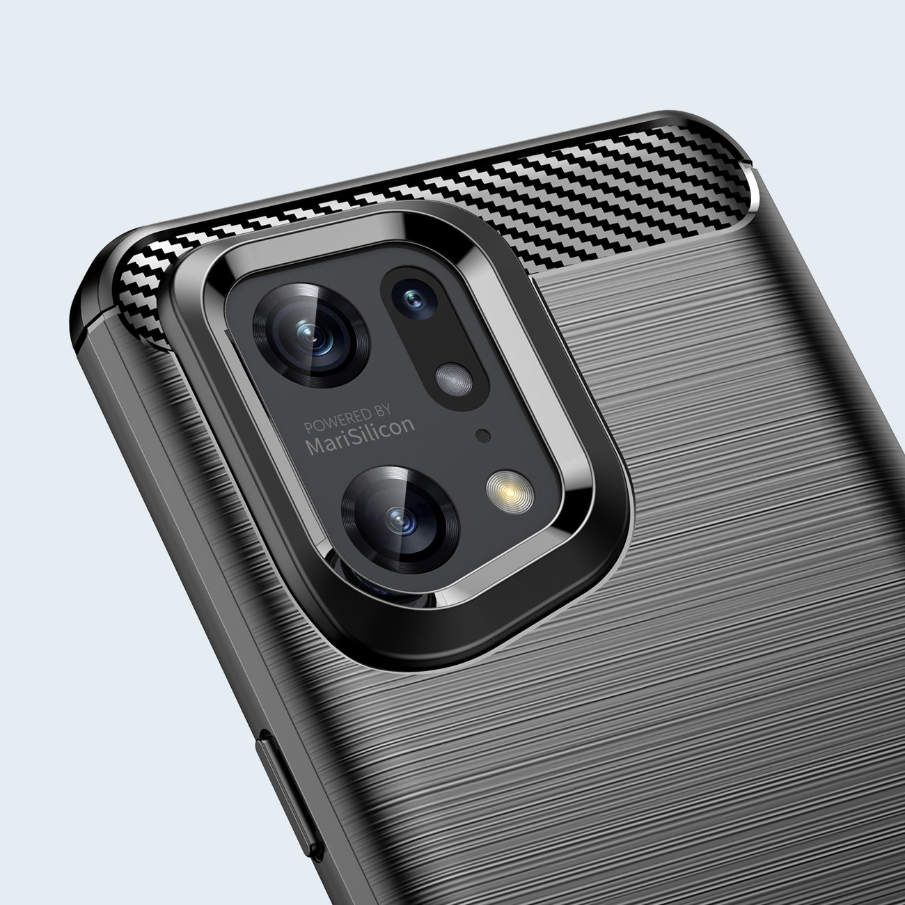 Pokrowiec Carbon Case czarny Oppo Find X5 Pro / 7