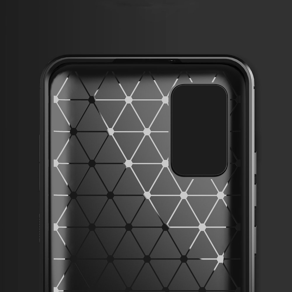 Pokrowiec Carbon Case czarny Oppo Reno 4 / 3