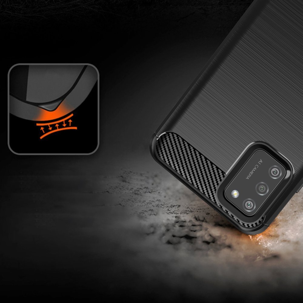 Pokrowiec Carbon Case czarny Oppo Reno 5 4G / 2