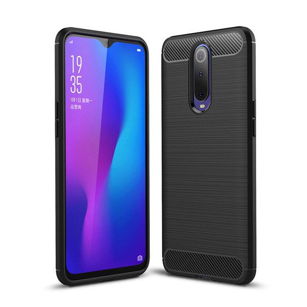 Pokrowiec Carbon Case czarny Oppo RX17 Pro
