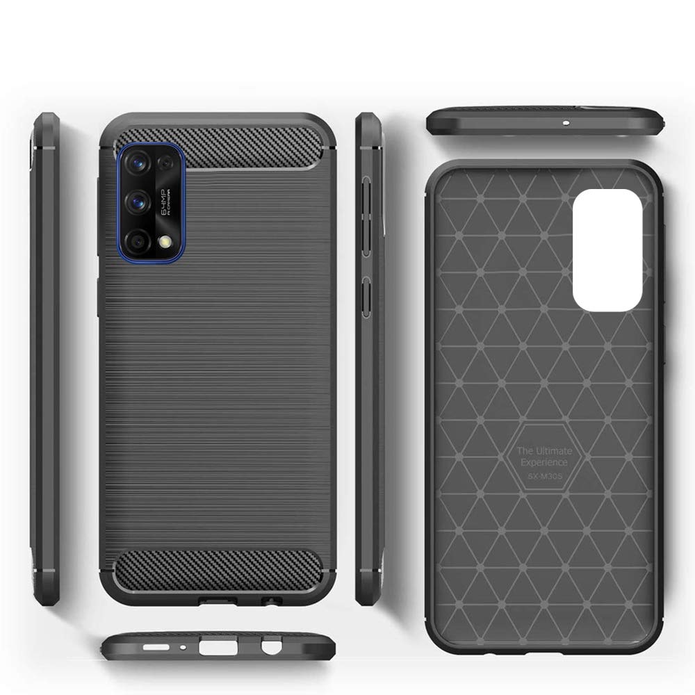 Pokrowiec Carbon Case czarny Realme 7 Pro / 2
