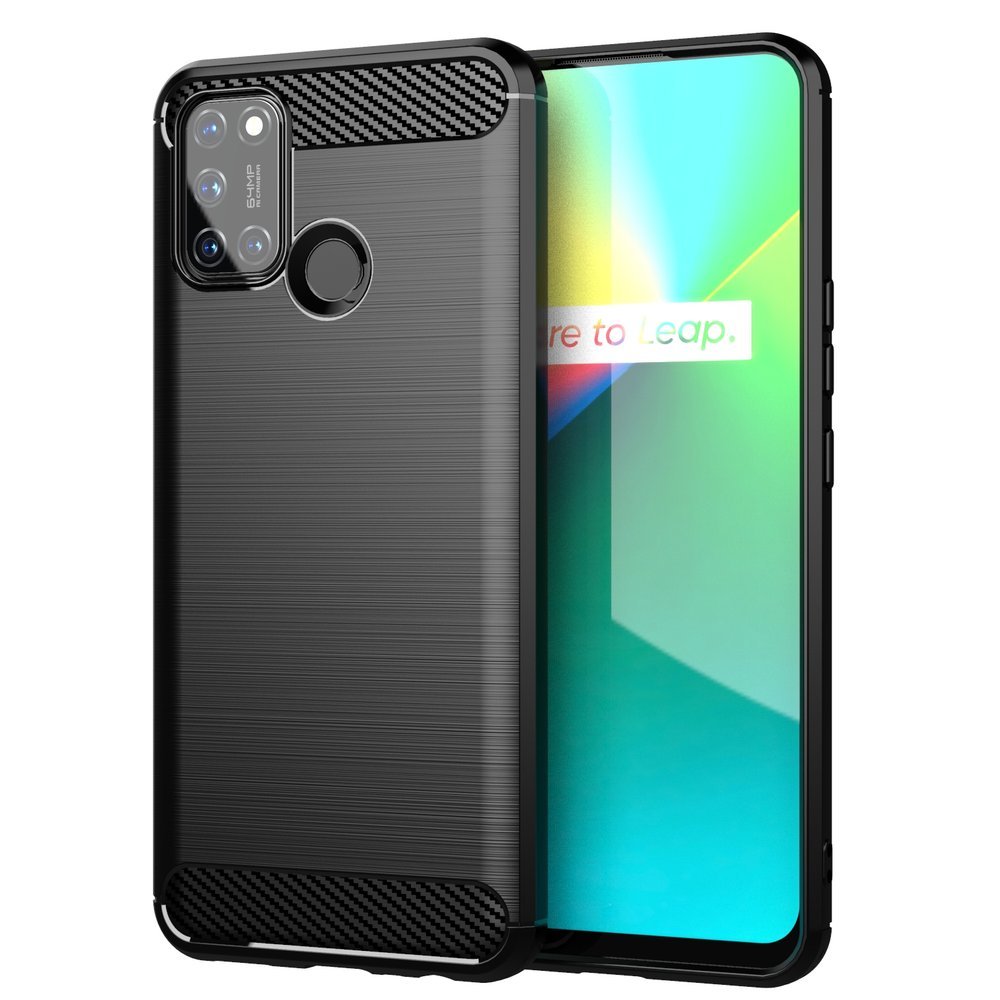 Pokrowiec Carbon Case czarny Realme 7i