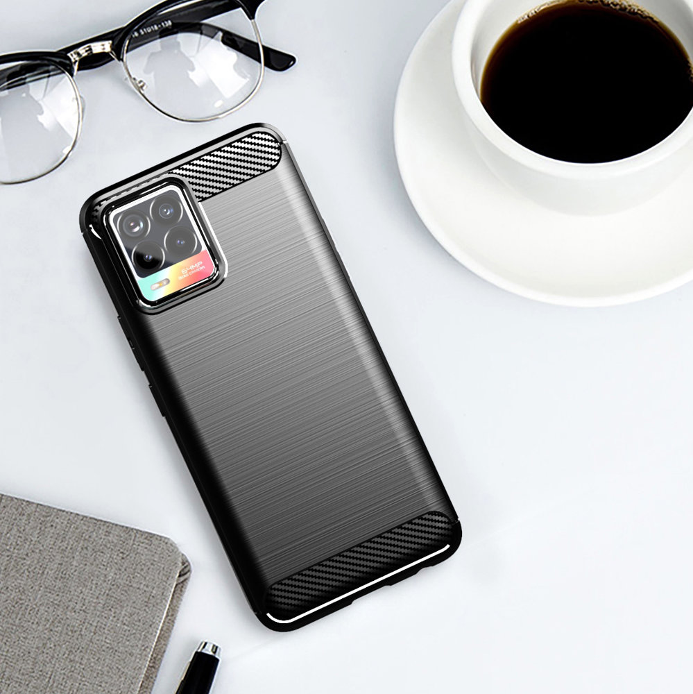 Pokrowiec Carbon Case czarny Realme 8 5G / 8 Pokrowiec Carbon Case czarny Realme 8 5G / 8