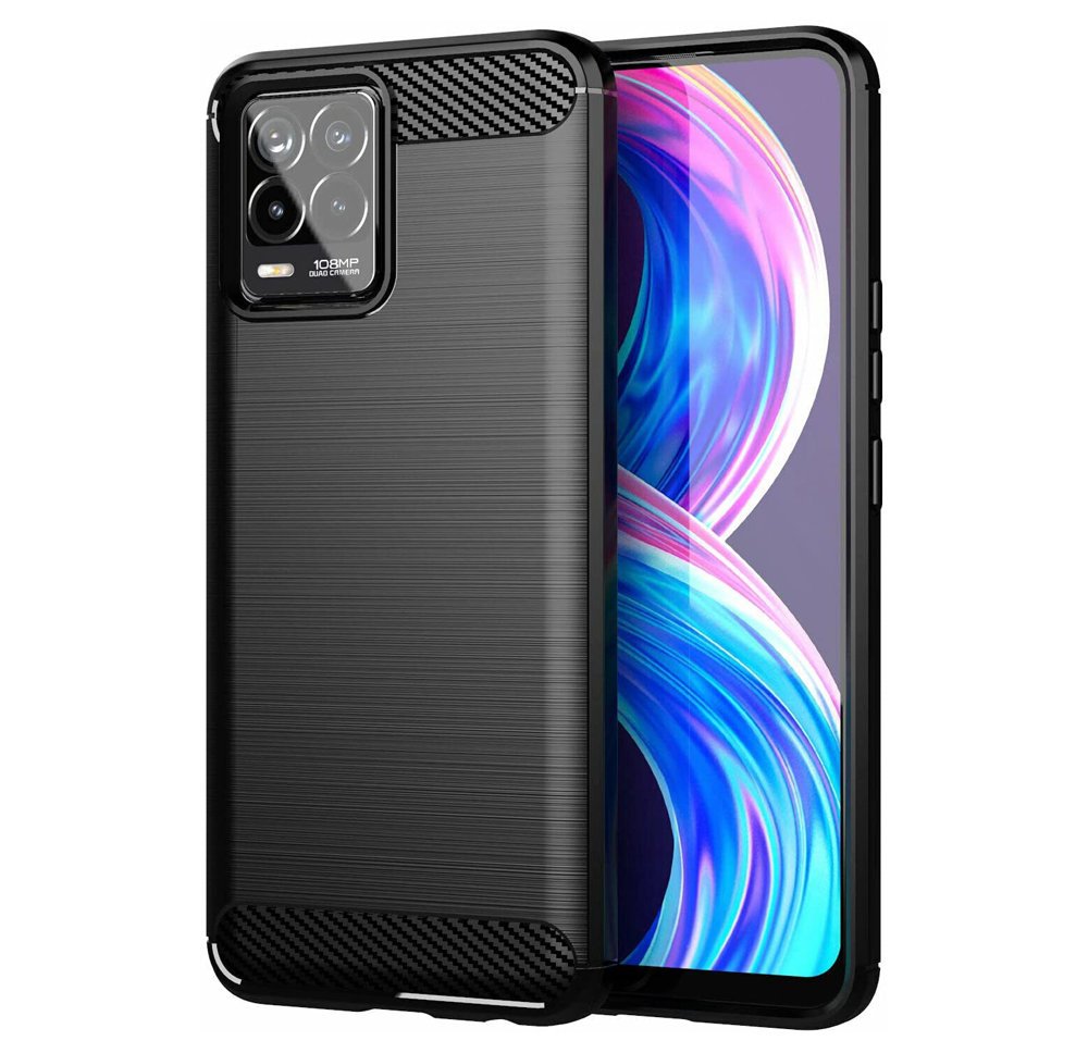Pokrowiec Carbon Case czarny Realme 8