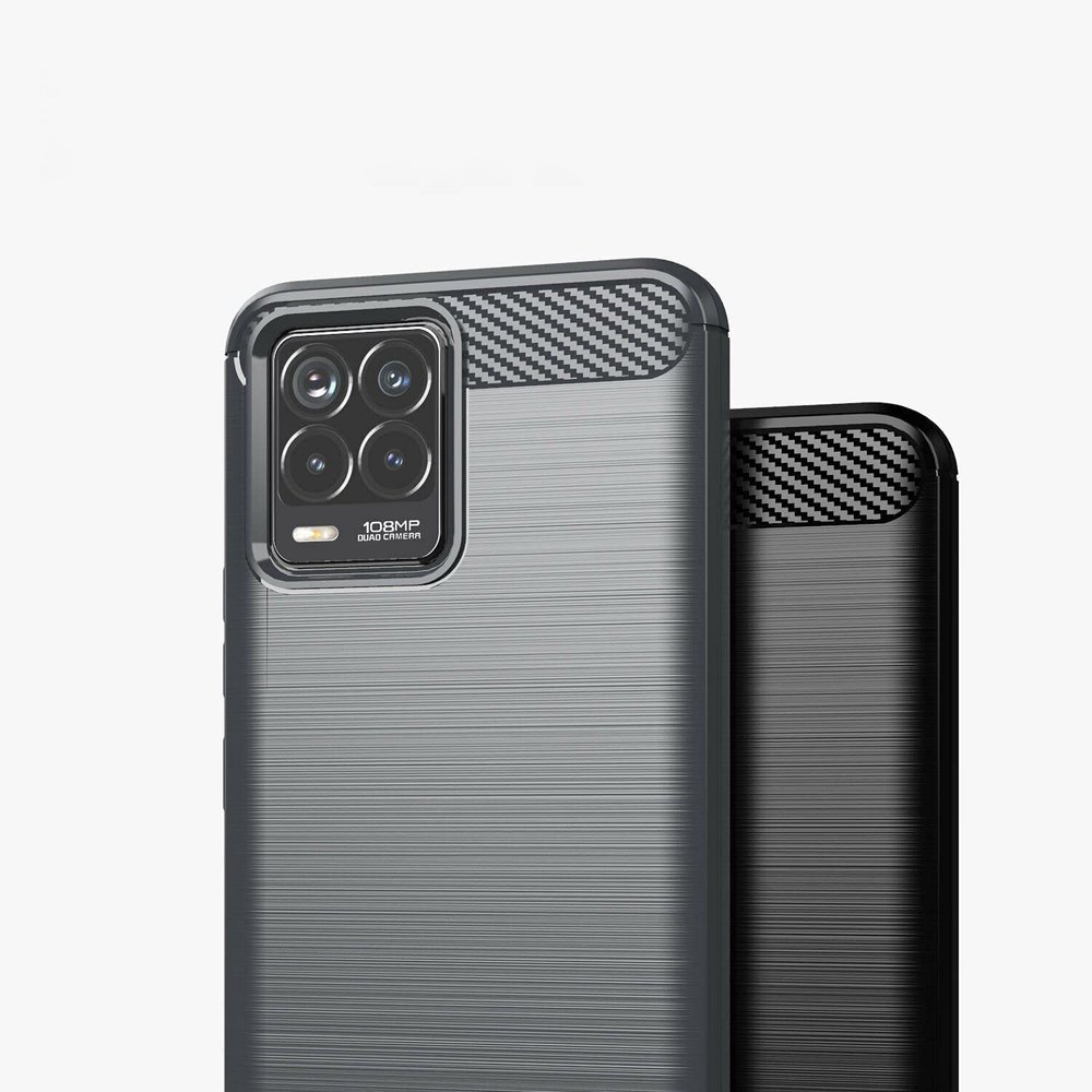Pokrowiec Carbon Case czarny Realme 8 / 2
