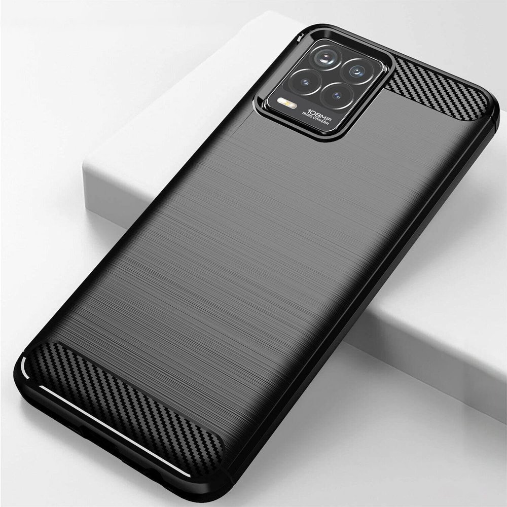 Pokrowiec Carbon Case czarny Realme 8 / 5
