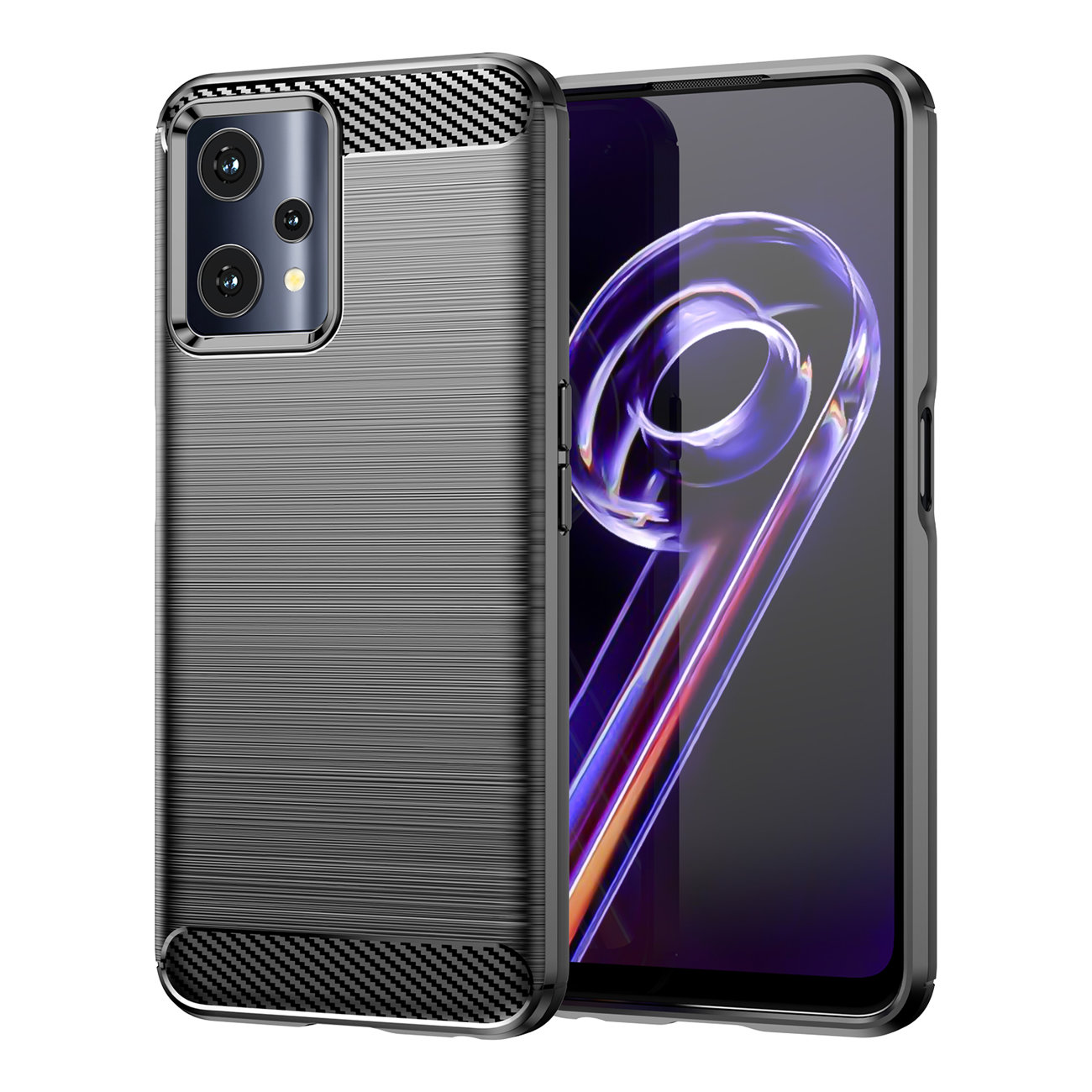 Pokrowiec Carbon Case czarny Realme 9 Pro