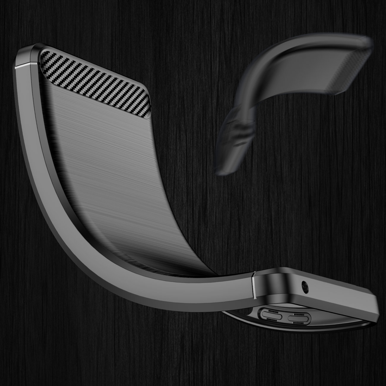 Pokrowiec Carbon Case czarny Realme 9 Pro / 8