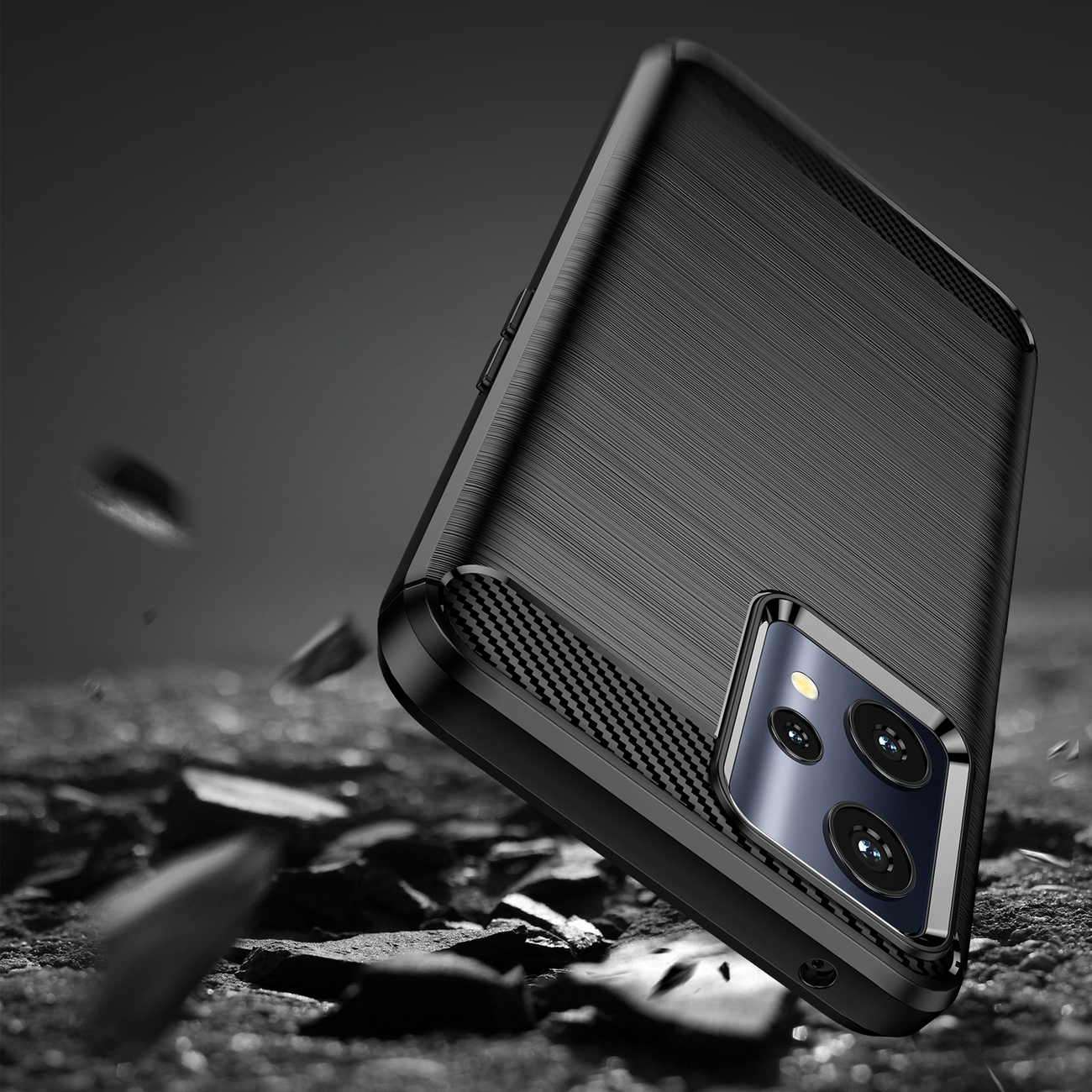 Pokrowiec Carbon Case czarny Realme 9 Pro / 9