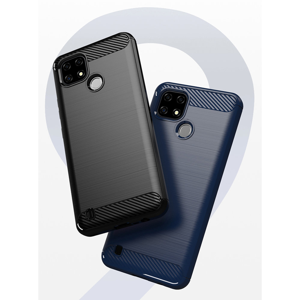 Pokrowiec Carbon Case czarny Realme C21 / 3