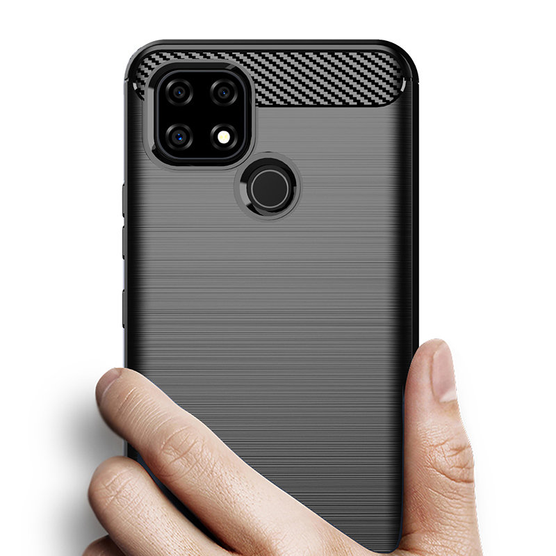 Pokrowiec Carbon Case czarny Realme C21 / 4