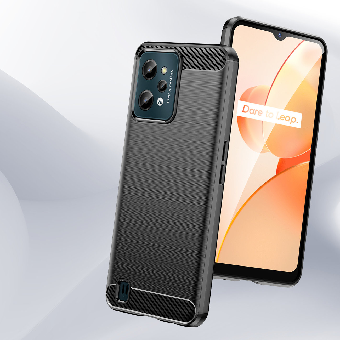 Pokrowiec Carbon Case czarny Realme C31 / 7 Pokrowiec Carbon Case czarny Realme C31 / 7