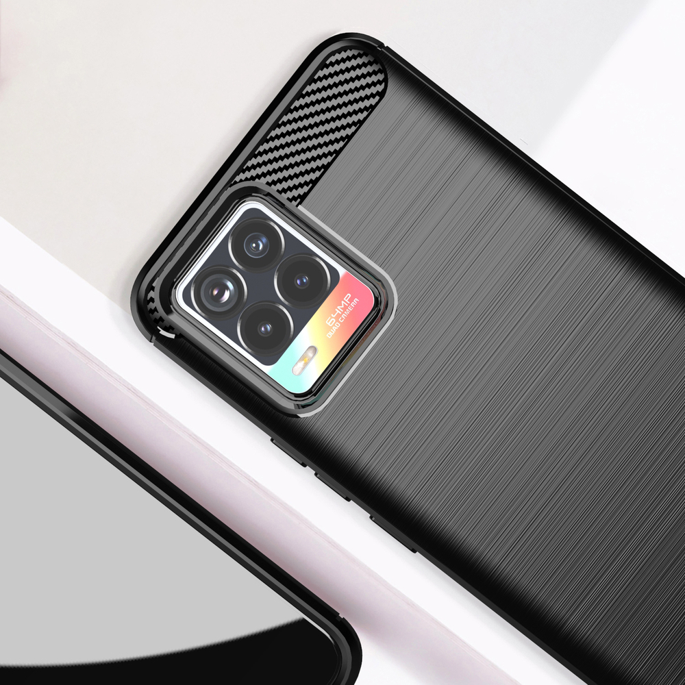 Pokrowiec Carbon Case czarny Realme V13 5G / 4