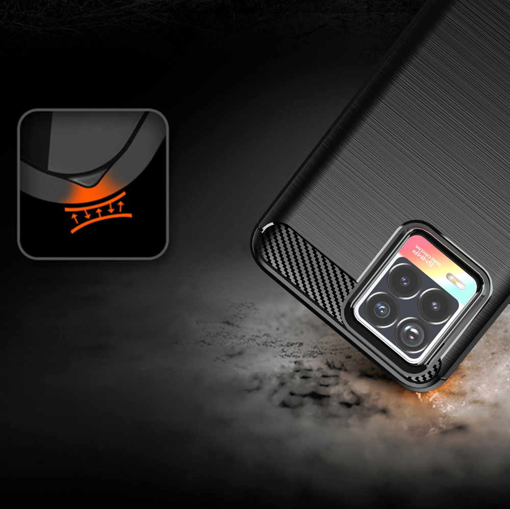 Pokrowiec Carbon Case czarny Realme V13 5G / 7