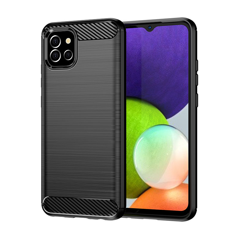 Pokrowiec Carbon Case czarny Samsung A03s EU