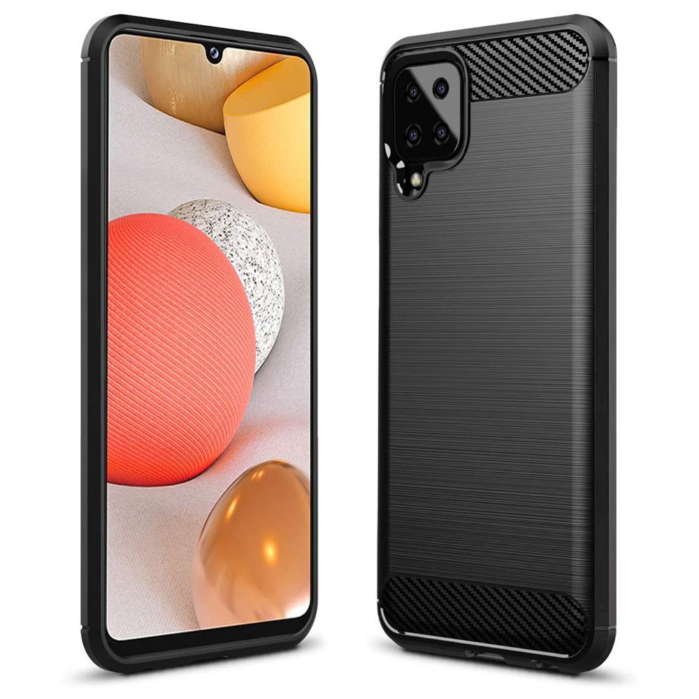Pokrowiec Carbon Case czarny Samsung Galaxy A12 Pokrowiec Carbon Case czarny Samsung Galaxy A12