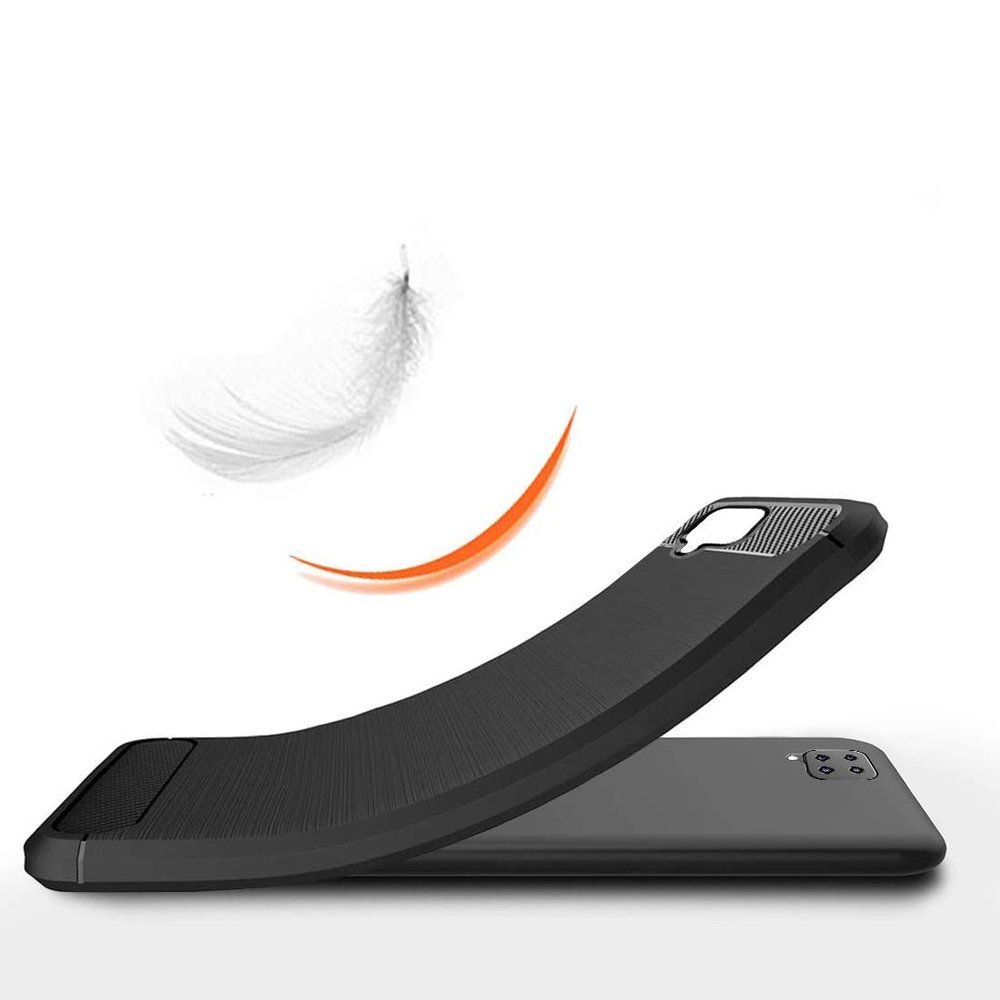 Pokrowiec Carbon Case czarny Samsung Galaxy A12 / 2 Pokrowiec Carbon Case czarny Samsung Galaxy A12 / 2